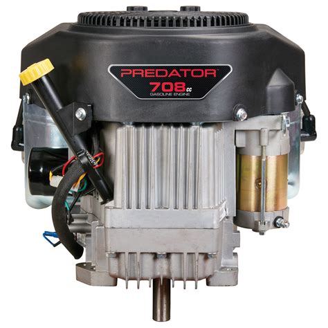 708cc predator engine - Technical Specs of the Predator 212cc Engine. 212cc 6.5 HP OHV Horizontal Shaft Gas Engine. Dimensions: 16 x 16 x 16 inches. Maximum Speed: 3600 RPM. Sound Rating: 104 decibels. Recoil Start. Shaft output and shaft rotation direction: counterclockwise. Shipping Weight: 38 lbs. EPA approved.